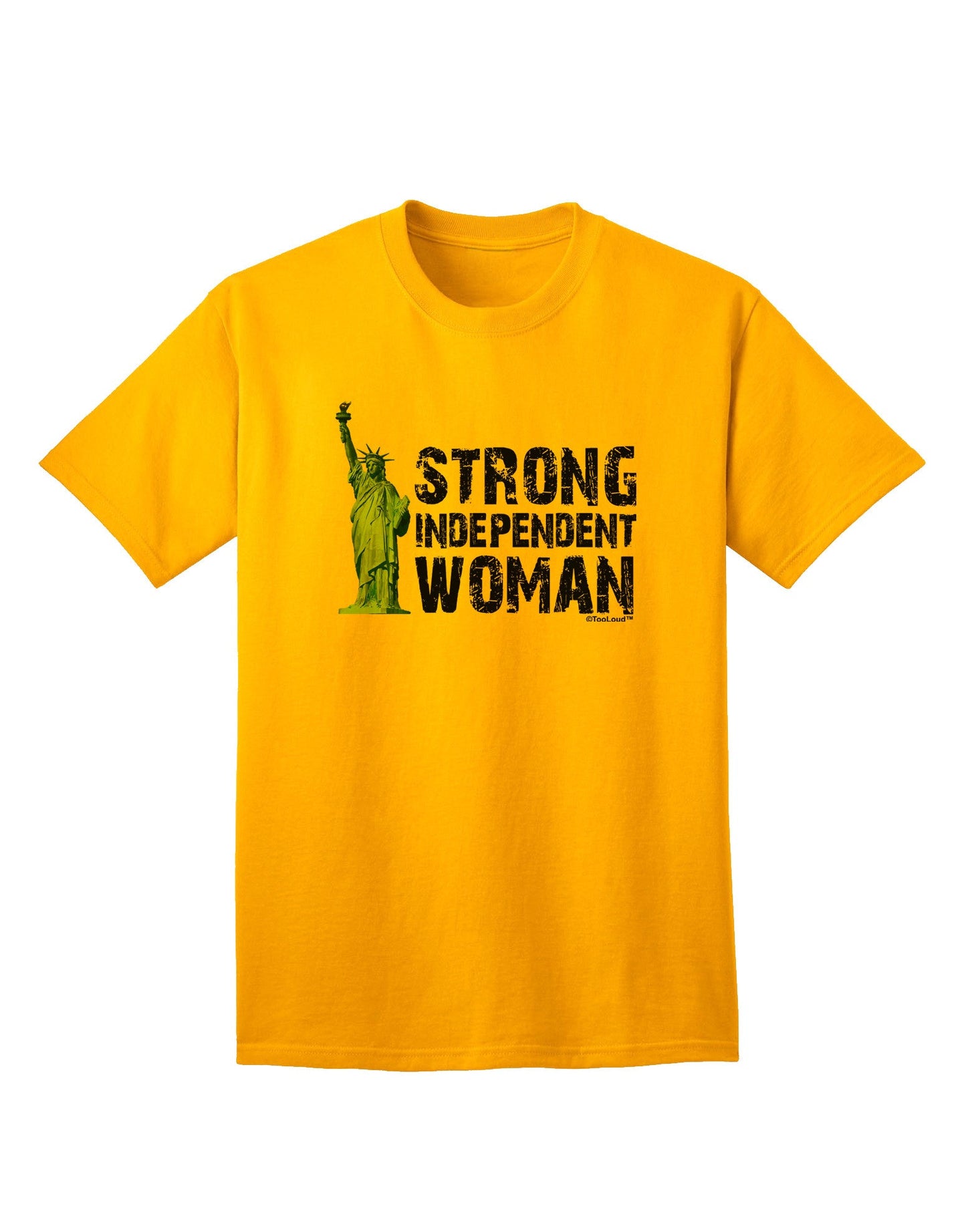 Statue of Liberty: Empowering Strong Woman Graphic Adult T-Shirt-Mens T-shirts-TooLoud-Gold-Small-Davson Sales