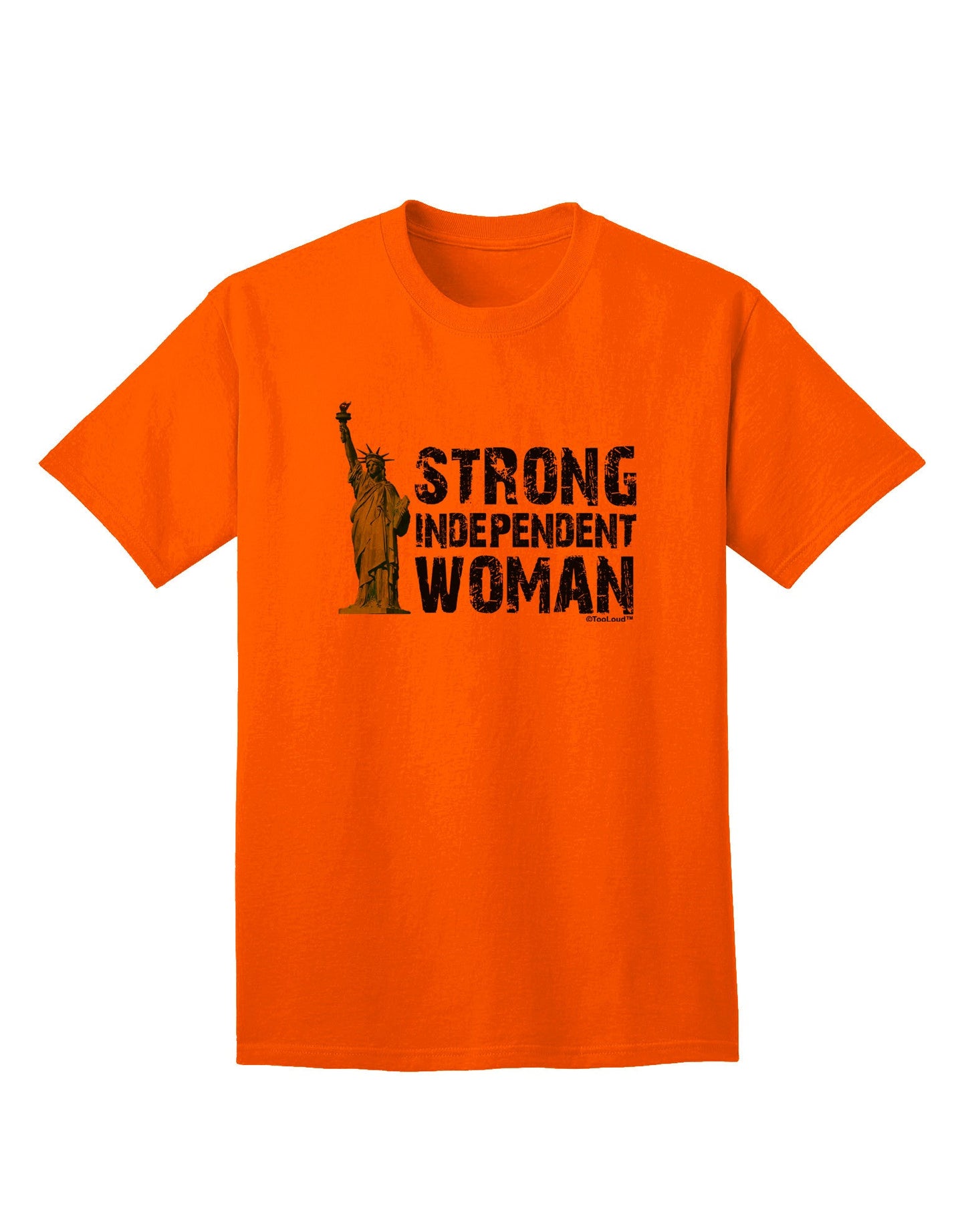 Statue of Liberty: Empowering Strong Woman Graphic Adult T-Shirt-Mens T-shirts-TooLoud-Orange-Small-Davson Sales