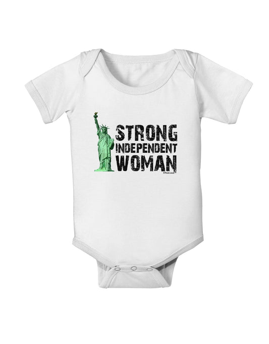 Statue of Liberty Strong Woman Baby Romper Bodysuit-Baby Romper-TooLoud-White-06-Months-Davson Sales