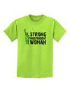 Statue of Liberty Strong Woman Childrens T-Shirt-Childrens T-Shirt-TooLoud-Lime-Green-X-Small-Davson Sales