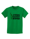 Statue of Liberty Strong Woman Childrens T-Shirt-Childrens T-Shirt-TooLoud-Kelly-Green-X-Small-Davson Sales