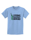 Statue of Liberty Strong Woman Childrens T-Shirt-Childrens T-Shirt-TooLoud-Light-Blue-X-Small-Davson Sales