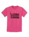 Statue of Liberty Strong Woman Childrens T-Shirt-Childrens T-Shirt-TooLoud-Sangria-X-Small-Davson Sales