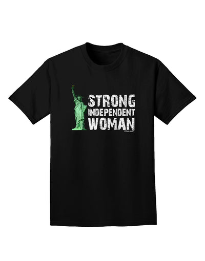 Statue of Liberty Strong Woman Dark Adult Dark T-Shirt-Mens T-Shirt-TooLoud-Black-Small-Davson Sales