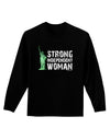 Statue of Liberty Strong Woman Dark Adult Long Sleeve Dark T-Shirt-TooLoud-Black-Small-Davson Sales