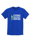 Statue of Liberty Strong Woman Dark Childrens Dark T-Shirt-Childrens T-Shirt-TooLoud-Royal-Blue-X-Small-Davson Sales