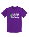 Statue of Liberty Strong Woman Dark Childrens Dark T-Shirt-Childrens T-Shirt-TooLoud-Purple-X-Small-Davson Sales