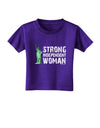 Statue of Liberty Strong Woman Dark Toddler T-Shirt Dark-Toddler T-Shirt-TooLoud-Purple-2T-Davson Sales