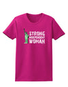 Statue of Liberty Strong Woman Dark Womens Dark T-Shirt-TooLoud-Hot-Pink-Small-Davson Sales