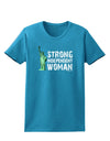 Statue of Liberty Strong Woman Dark Womens Dark T-Shirt-TooLoud-Turquoise-X-Small-Davson Sales