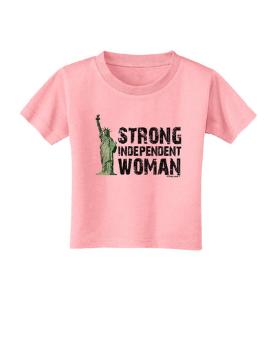 Statue of Liberty Strong Woman Toddler T-Shirt-Toddler T-Shirt-TooLoud-Candy-Pink-2T-Davson Sales