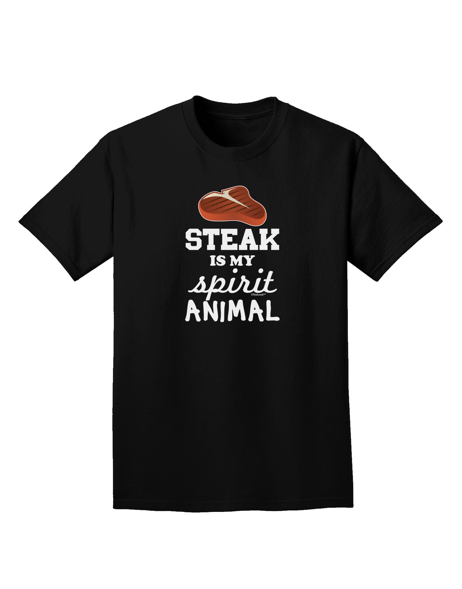 Steak Is My Spirit Animal Adult Dark T-Shirt-Mens T-Shirt-TooLoud-Black-Small-Davson Sales