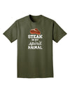 Steak Is My Spirit Animal Adult Dark T-Shirt-Mens T-Shirt-TooLoud-Military-Green-Small-Davson Sales