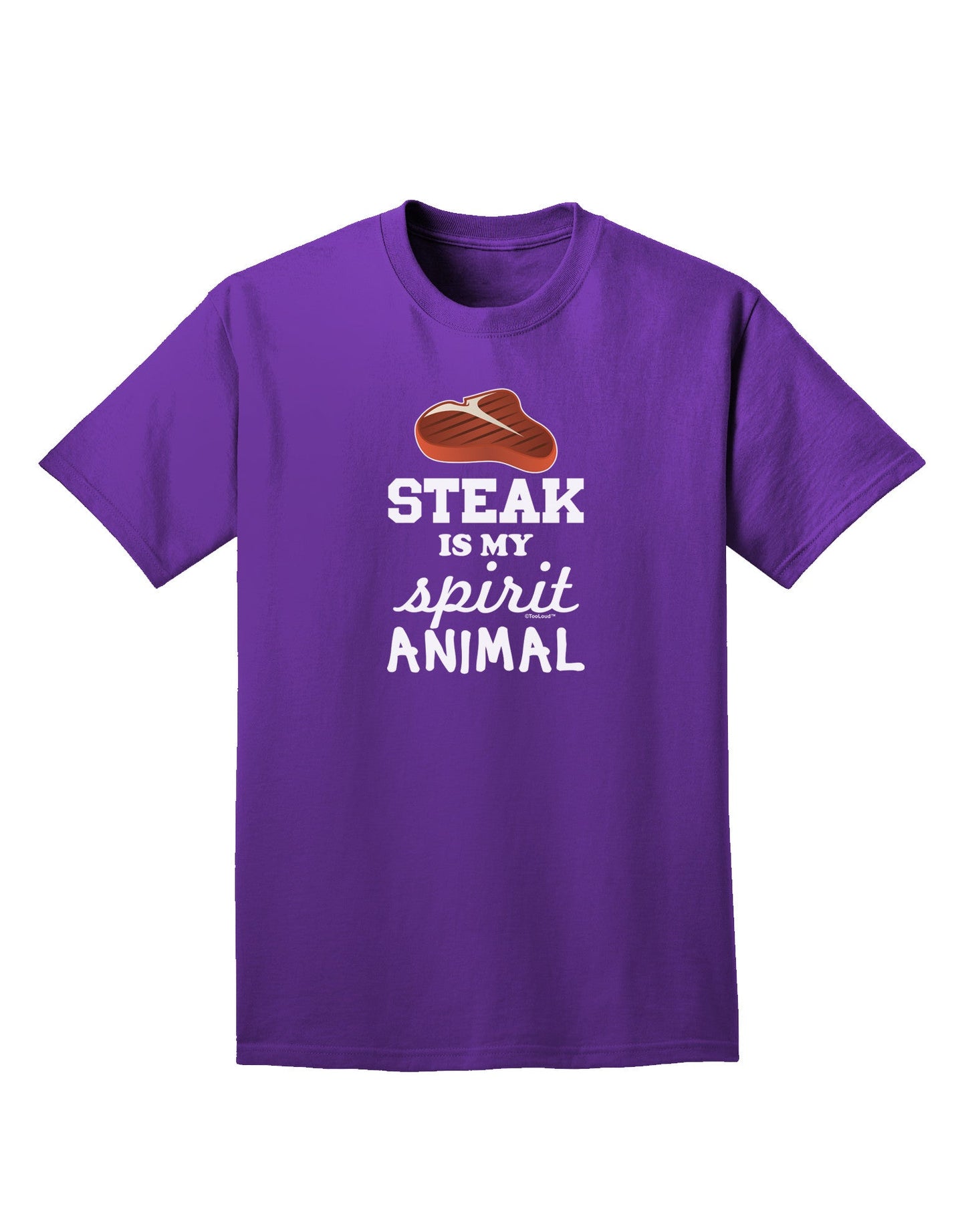 Steak Is My Spirit Animal Adult Dark T-Shirt-Mens T-Shirt-TooLoud-Purple-Small-Davson Sales