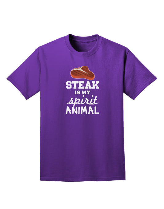 Steak Is My Spirit Animal Adult Dark T-Shirt-Mens T-Shirt-TooLoud-Purple-Small-Davson Sales
