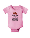 Steak Is My Spirit Animal Baby Romper Bodysuit-Baby Romper-TooLoud-Pink-06-Months-Davson Sales