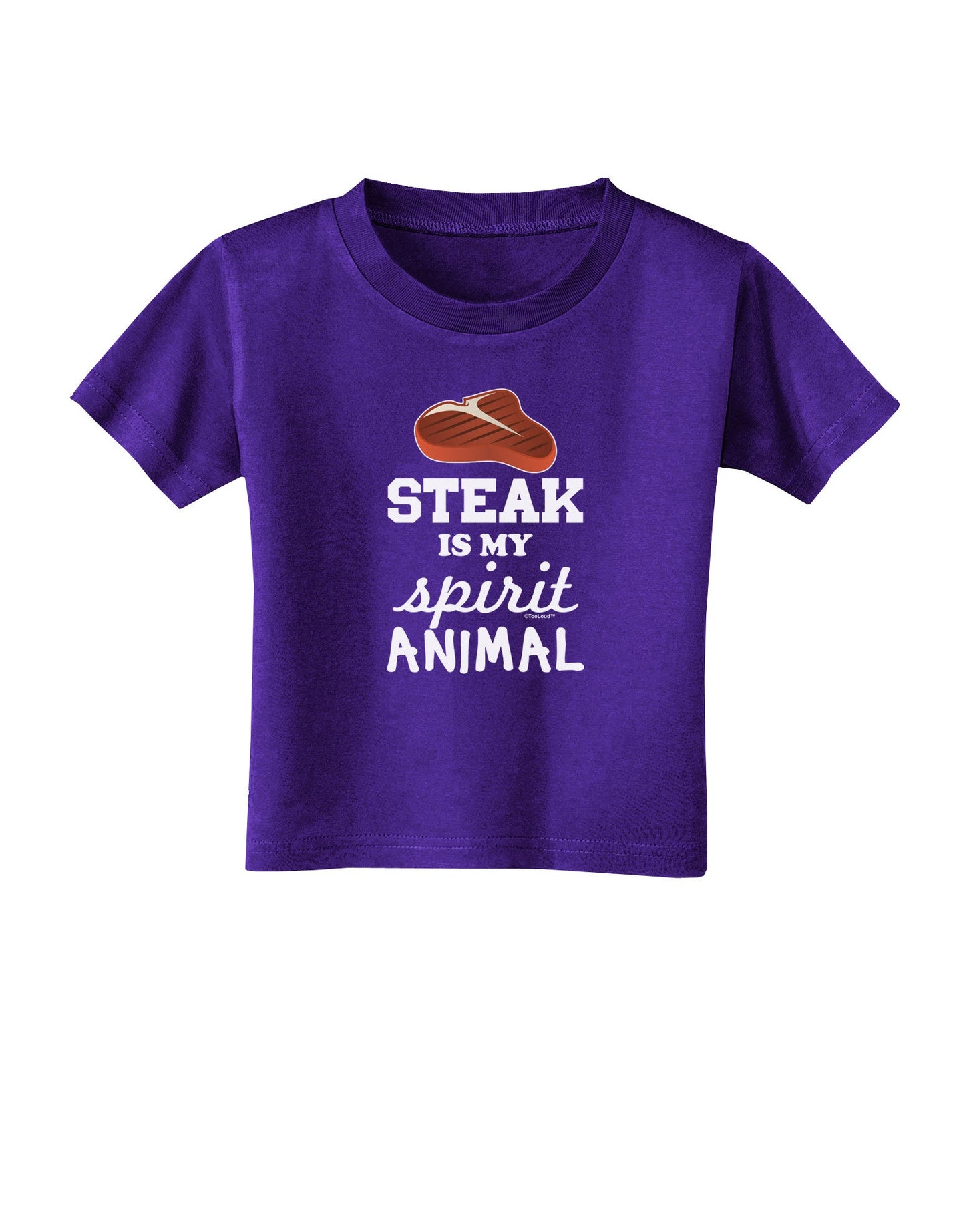 Steak Is My Spirit Animal Toddler T-Shirt Dark-Toddler T-Shirt-TooLoud-Purple-2T-Davson Sales