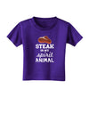 Steak Is My Spirit Animal Toddler T-Shirt Dark-Toddler T-Shirt-TooLoud-Purple-2T-Davson Sales