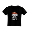 Steak Is My Spirit Animal Toddler T-Shirt Dark-Toddler T-Shirt-TooLoud-Black-2T-Davson Sales