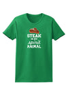 Steak Is My Spirit Animal Womens Dark T-Shirt-TooLoud-Kelly-Green-X-Small-Davson Sales