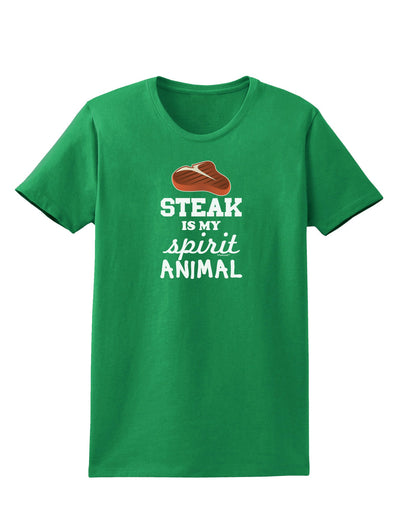 Steak Is My Spirit Animal Womens Dark T-Shirt-TooLoud-Kelly-Green-X-Small-Davson Sales