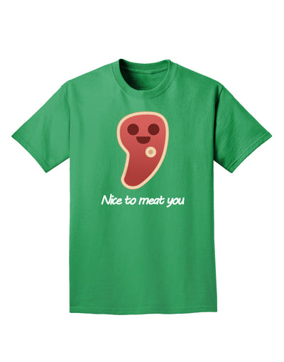 Steak - Nice to Meat You Adult Dark T-Shirt-Mens T-Shirt-TooLoud-Kelly-Green-Small-Davson Sales