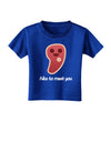 Steak - Nice to Meat You Toddler T-Shirt Dark-Toddler T-Shirt-TooLoud-Red-2T-Davson Sales