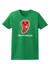 Steak - Nice to Meat You Womens Dark T-Shirt-Womens T-Shirt-TooLoud-Kelly-Green-X-Small-Davson Sales