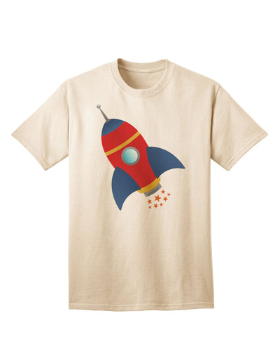 Stellar Space Rocket Ship and Stars Adult T-Shirt by TooLoud-Mens T-shirts-TooLoud-Natural-Small-Davson Sales