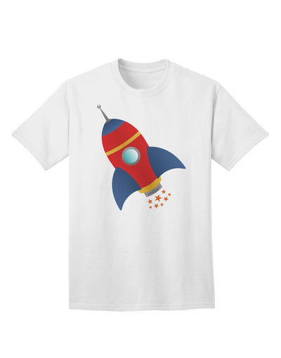 Stellar Space Rocket Ship and Stars Adult T-Shirt by TooLoud-Mens T-shirts-TooLoud-White-Small-Davson Sales