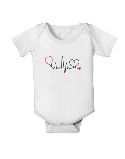 Stethoscope Heartbeat Baby Romper Bodysuit-Baby Romper-TooLoud-White-06-Months-Davson Sales