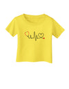 Stethoscope Heartbeat Infant T-Shirt-Infant T-Shirt-TooLoud-Yellow-06-Months-Davson Sales