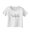 Stethoscope Heartbeat Infant T-Shirt-Infant T-Shirt-TooLoud-White-06-Months-Davson Sales