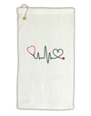 Stethoscope Heartbeat Micro Terry Gromet Golf Towel 16 x 25 inch-Golf Towel-TooLoud-White-Davson Sales