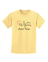 Stethoscope Heartbeat Text Childrens T-Shirt-Childrens T-Shirt-TooLoud-Daffodil-Yellow-X-Small-Davson Sales