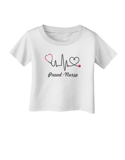 Stethoscope Heartbeat Text Infant T-Shirt-Infant T-Shirt-TooLoud-White-06-Months-Davson Sales