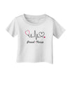 Stethoscope Heartbeat Text Infant T-Shirt-Infant T-Shirt-TooLoud-White-06-Months-Davson Sales