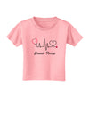 Stethoscope Heartbeat Text Toddler T-Shirt-Toddler T-Shirt-TooLoud-Candy-Pink-2T-Davson Sales