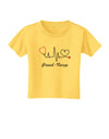 Stethoscope Heartbeat Text Toddler T-Shirt-Toddler T-Shirt-TooLoud-Yellow-2T-Davson Sales