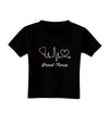 Stethoscope Heartbeat Text Toddler T-Shirt Dark-Toddler T-Shirt-TooLoud-Black-2T-Davson Sales