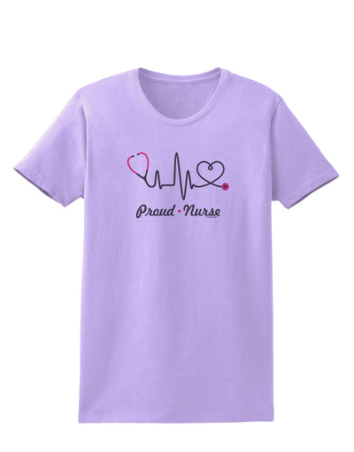 Stethoscope Heartbeat Text Womens T-Shirt-Womens T-Shirt-TooLoud-Lavender-X-Small-Davson Sales