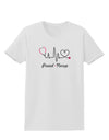 Stethoscope Heartbeat Text Womens T-Shirt-Womens T-Shirt-TooLoud-White-X-Small-Davson Sales