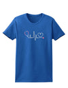 Stethoscope Heartbeat Womens Dark T-Shirt-TooLoud-Royal-Blue-X-Small-Davson Sales