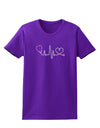 Stethoscope Heartbeat Womens Dark T-Shirt-TooLoud-Purple-X-Small-Davson Sales
