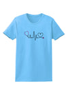 Stethoscope Heartbeat Womens T-Shirt-Womens T-Shirt-TooLoud-Aquatic-Blue-X-Small-Davson Sales