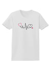 Stethoscope Heartbeat Womens T-Shirt-Womens T-Shirt-TooLoud-White-X-Small-Davson Sales