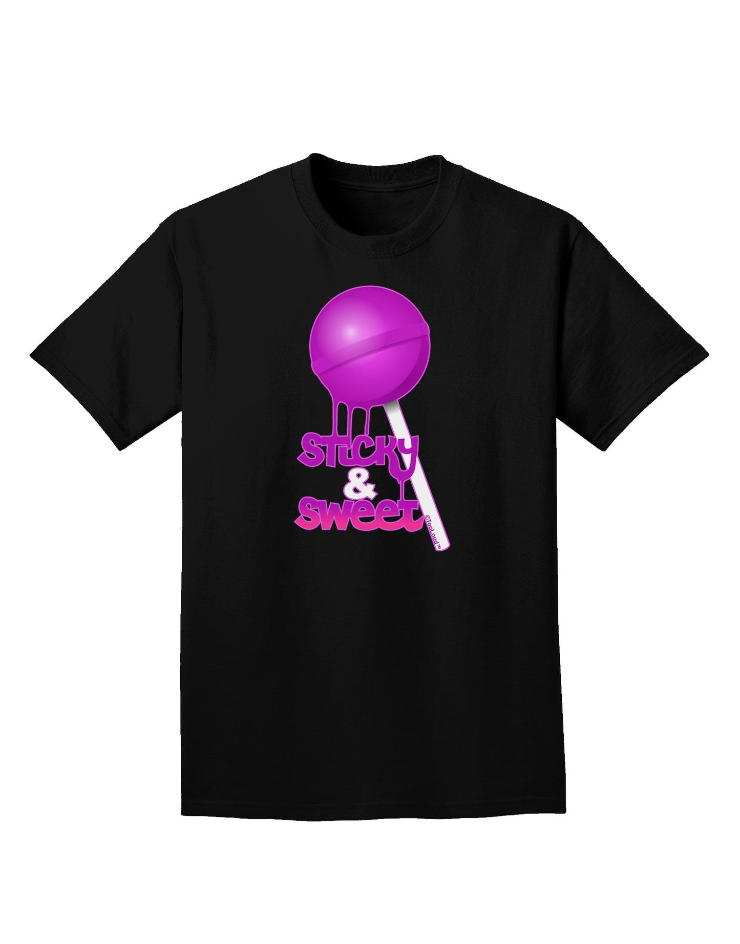 Sticky & Sweet Lollipop Adult Dark T-Shirt-Mens T-Shirt-TooLoud-Black-Small-Davson Sales