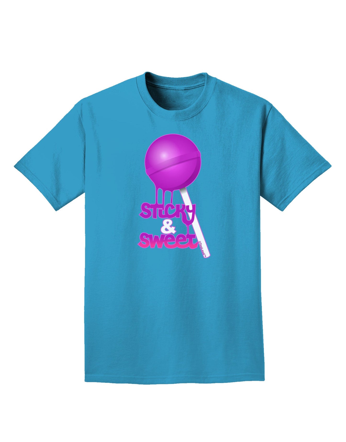 Sticky & Sweet Lollipop Adult Dark T-Shirt-Mens T-Shirt-TooLoud-Turquoise-Small-Davson Sales