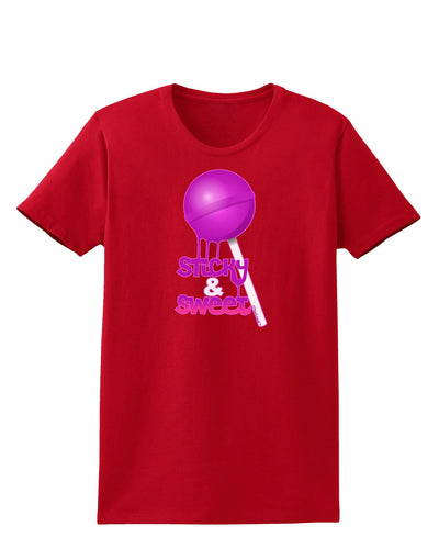 Sticky & Sweet Lollipop Womens Dark T-Shirt-Womens T-Shirt-TooLoud-Red-X-Small-Davson Sales