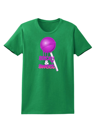 Sticky & Sweet Lollipop Womens Dark T-Shirt-Womens T-Shirt-TooLoud-Kelly-Green-X-Small-Davson Sales